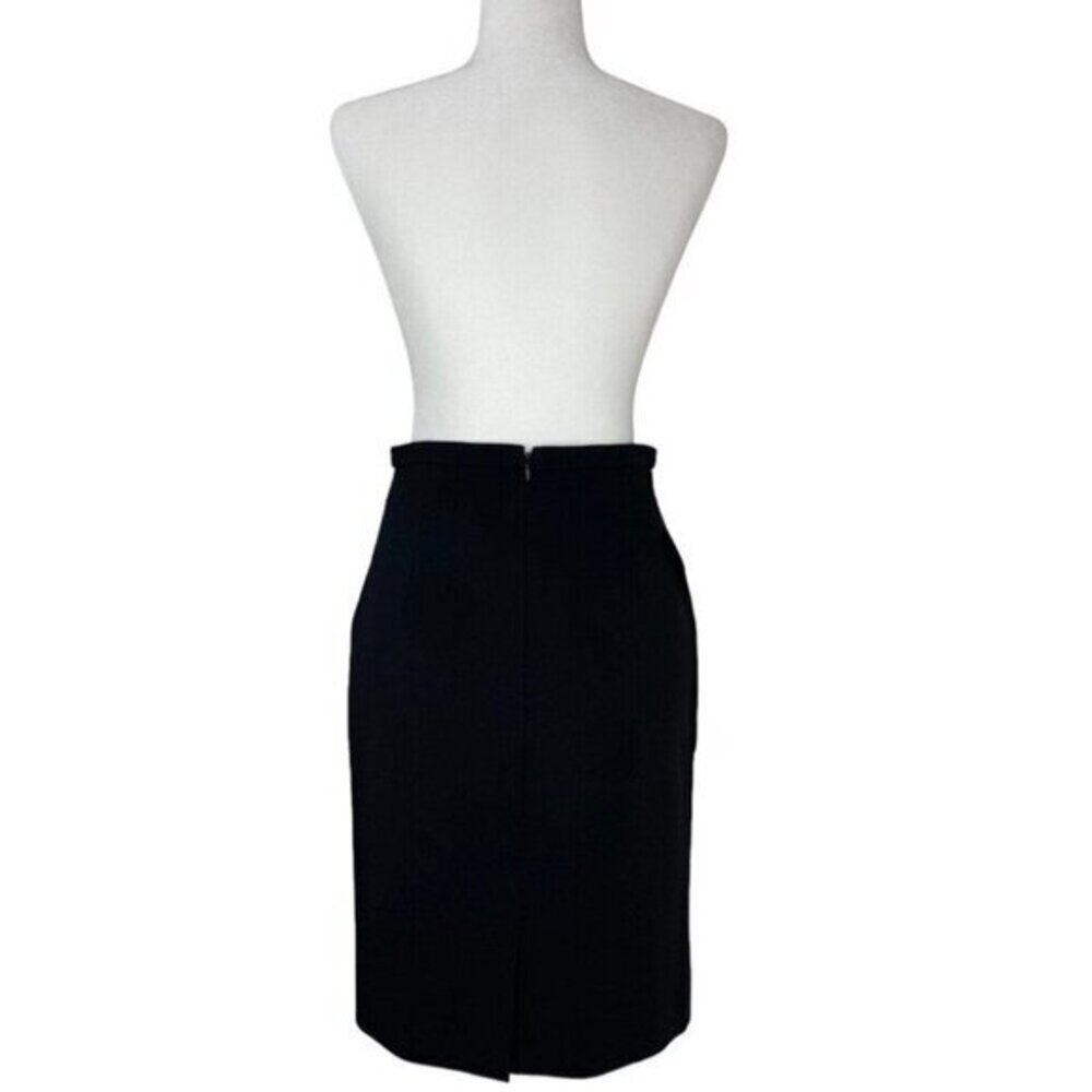 Valentino‎ Black Viscose Blend Pencil Skirt Italy Altered Professionally - Picture 4 of 12
